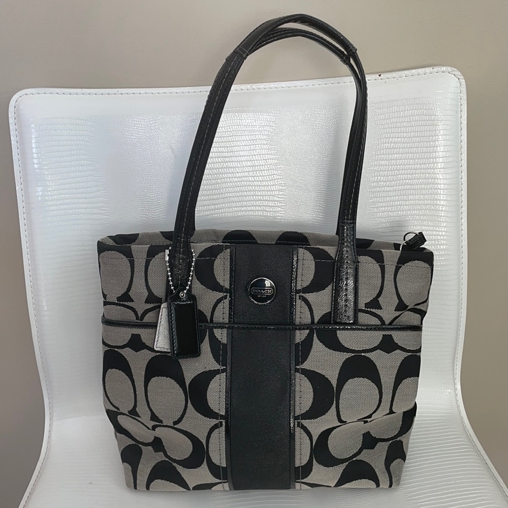 COACH, Signature stripe tote